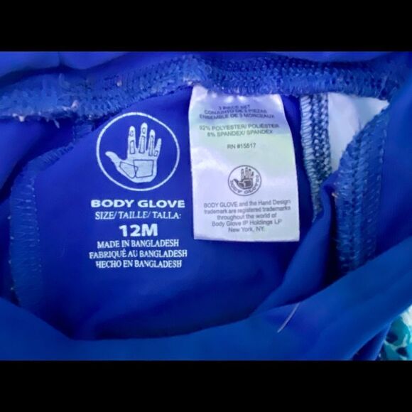 Billabong All Day Surfing Sun Protection Pants Blk W Blue Floral Down Leg 12 M - Picture 5 of 5